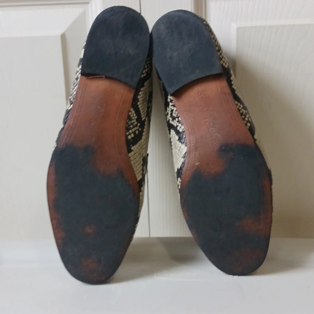 Sam Edelman "Lior" leather snakeskin bit slip on loafers - size 7 - Picture 10 of 11